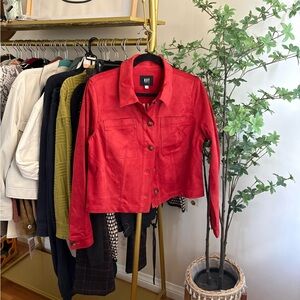 Kut from the Kloth Vibrant Red Jean Jacket